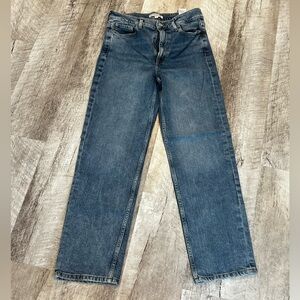 Banana Republic 90s Straight-Leg Mid Blue Jeans